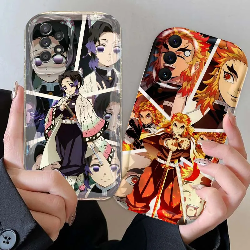 

Anime Demon Slayer Creative For Samsung A73 A72 A71 A56 A55 A54 A53 A52 A51 A32 A36 A26 A25 A13 A14 5G Wave Oil Phone Case