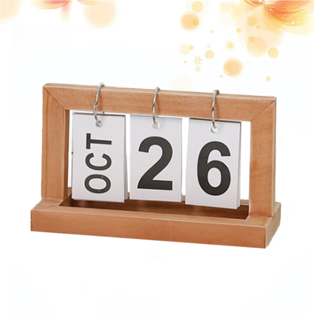 

Desk Calendar Ornaments Nordic Style Home Decor Wooden Bamboo Crafts Decorative