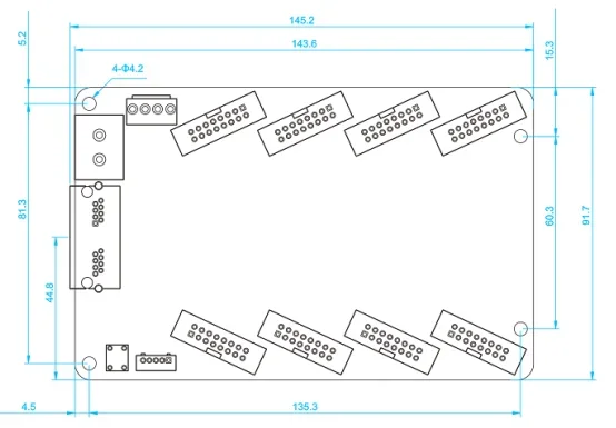 BOTAI-síncrono Cartão Recebido, LED Display Screen, Módulo LED Cartão de Controle, Colorlight, Full Color, Hub75E, 5A-75B