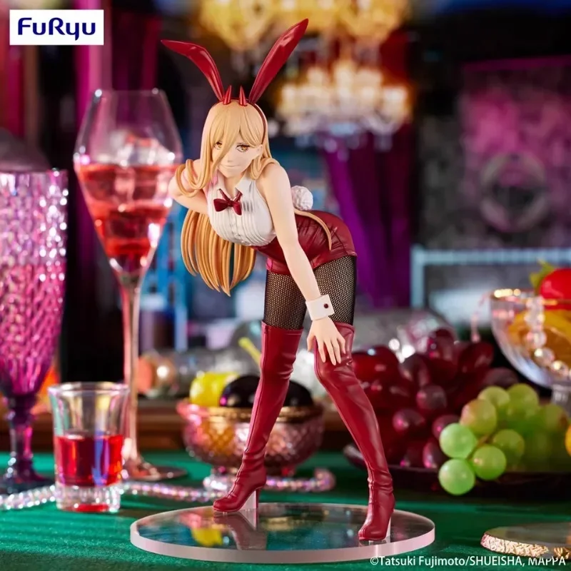 W magazynie FuRyu Original Bicute Bunnies Chainsaw Man Power Rabbit Girl Figurka akcji Anime Model Kolekcjonerskie zabawki dla chłopców 25Cm