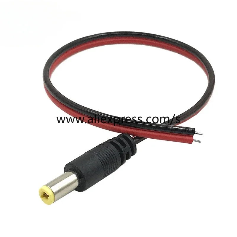 DC Power Cord Monitoring Power Plug Direct Current Line Hermaphrodite Connector Power Cord Male Connector Female Connector 2.1mm