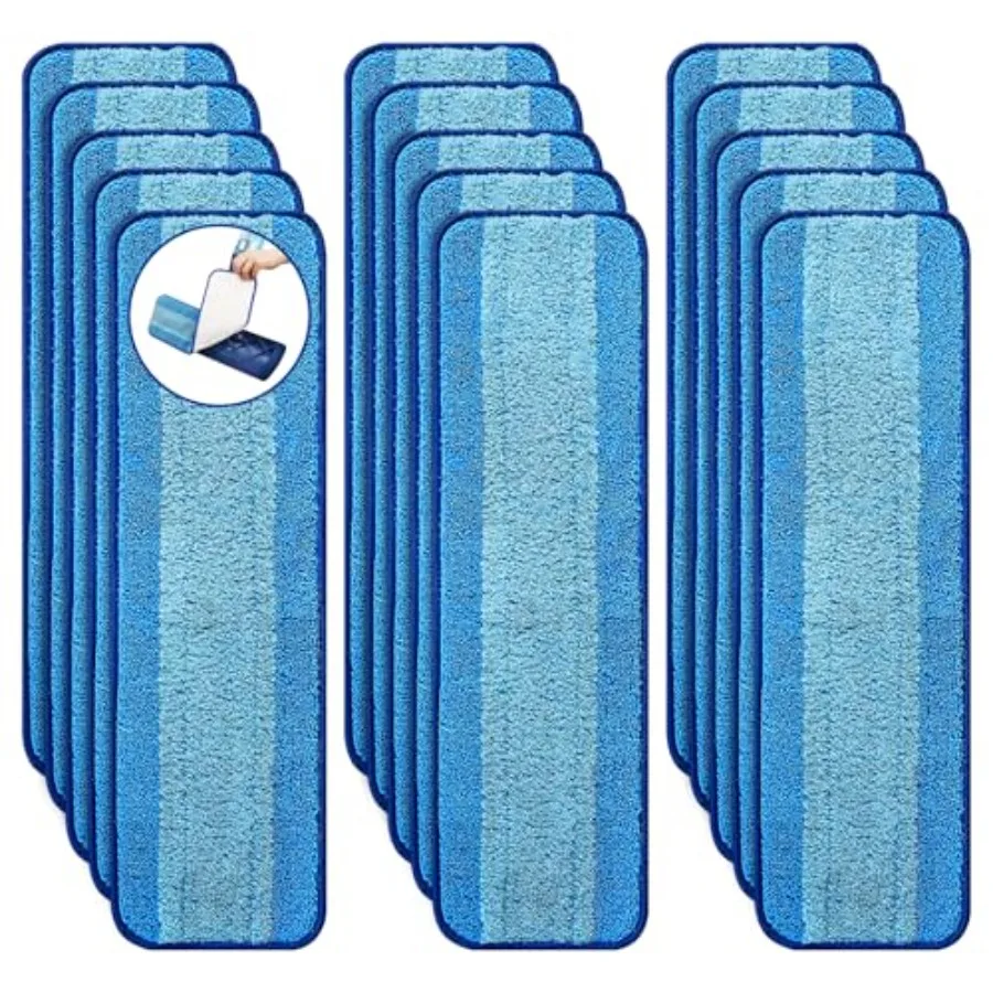 

Набор из 15 сменных насадок из микрофибры для швабры Bona Mpo, моющиеся, многоразовые, для полов из твердых пород дерева, плитки, различных поверхностей, удаления шерсти животных и пятен