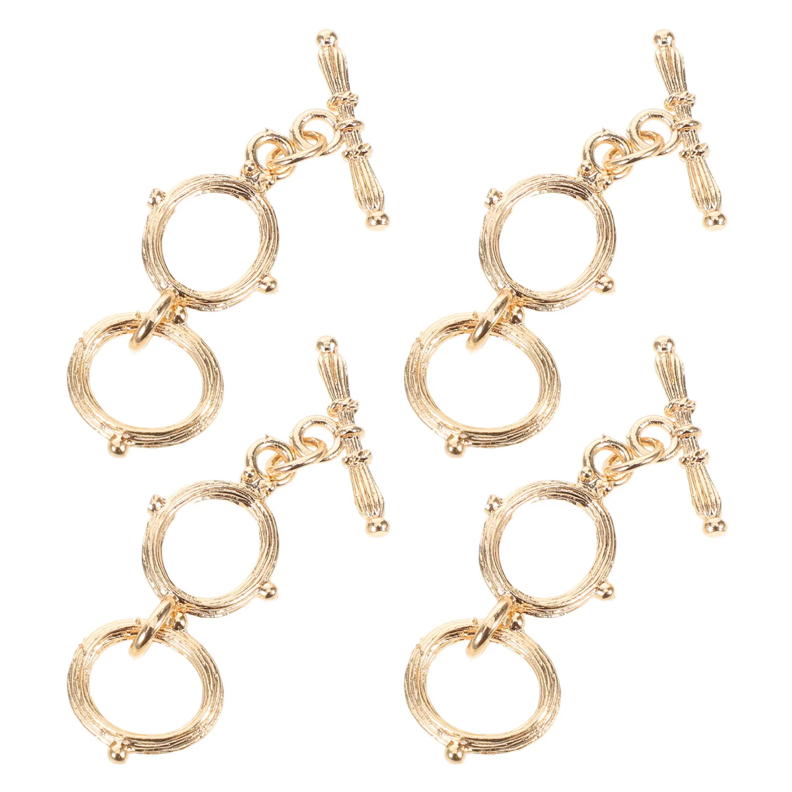 

4 PCS Necklace Extender DIY Clasp Findings Extension Jewelry Clasps Bracelet Connectors Buckle Chain Extenders for Craft