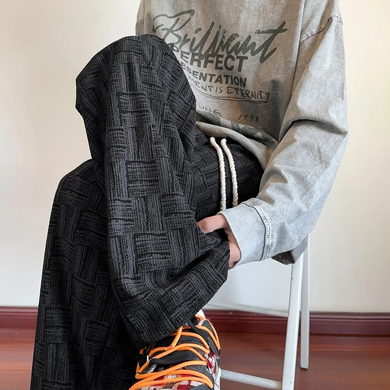 

Men's Corduroy Pants Autumn Winter New Sle plus Size Fce Lined Wide Leg Casual Loose High Street Long Trousers