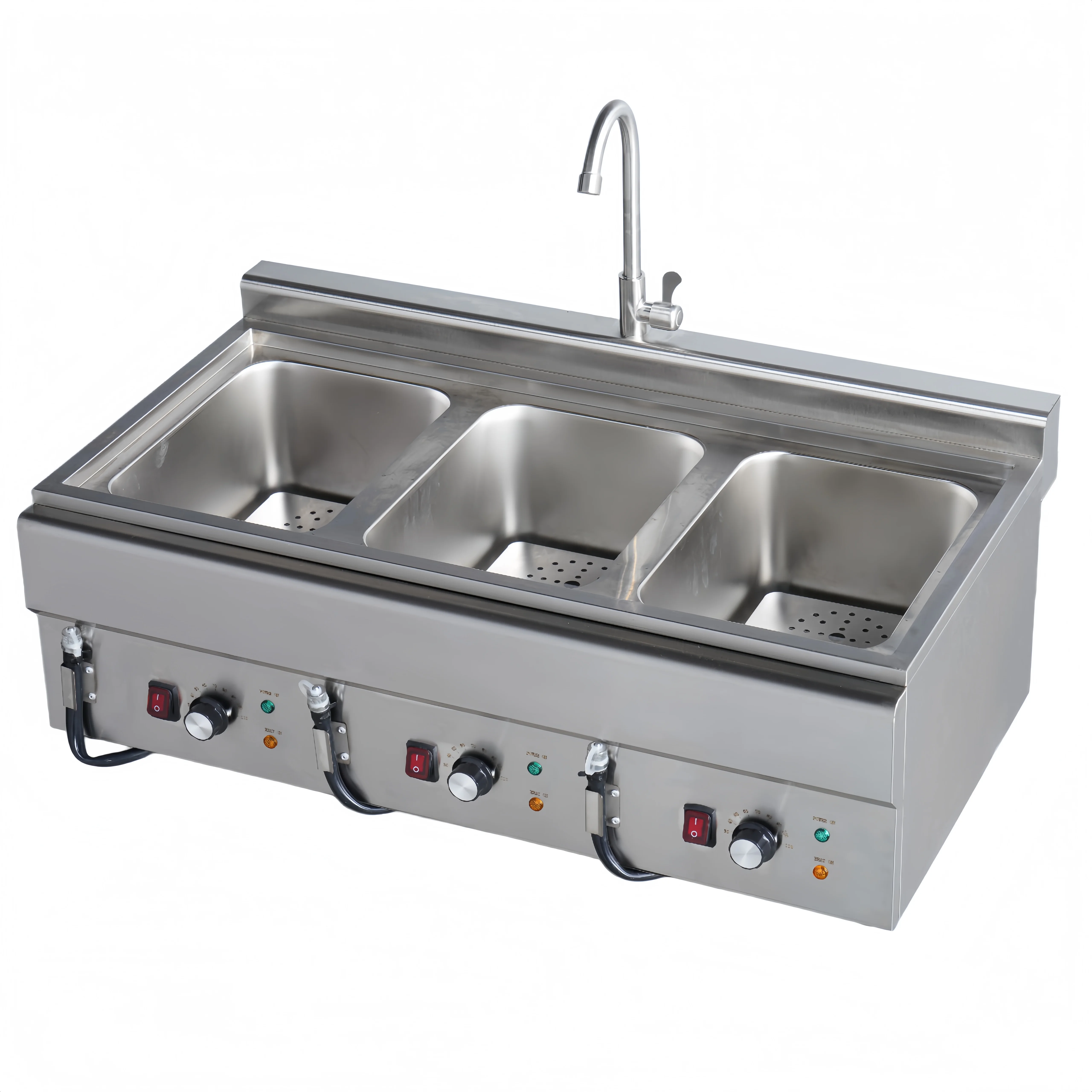 Commercial Restaurant Noodle Stove 6-hole Electric Noodle Stove 220V Stainless Steel Material Spaghetti Cooking Equipment view 2