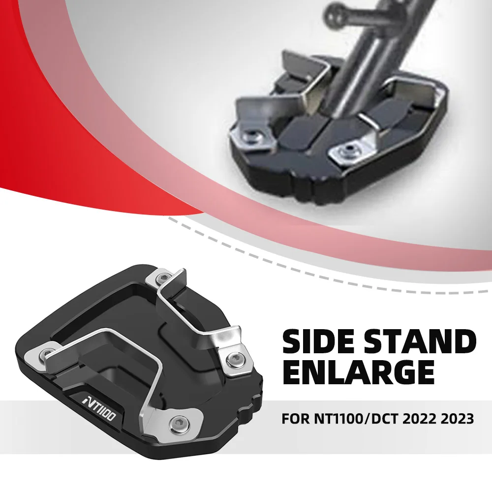 

Motorcycle Foot Side Stand Extension Pad Support Plate CNC+Stainless Steel Kickstand FOR HONDA NT1100/DCT 2022 2023 Accessories