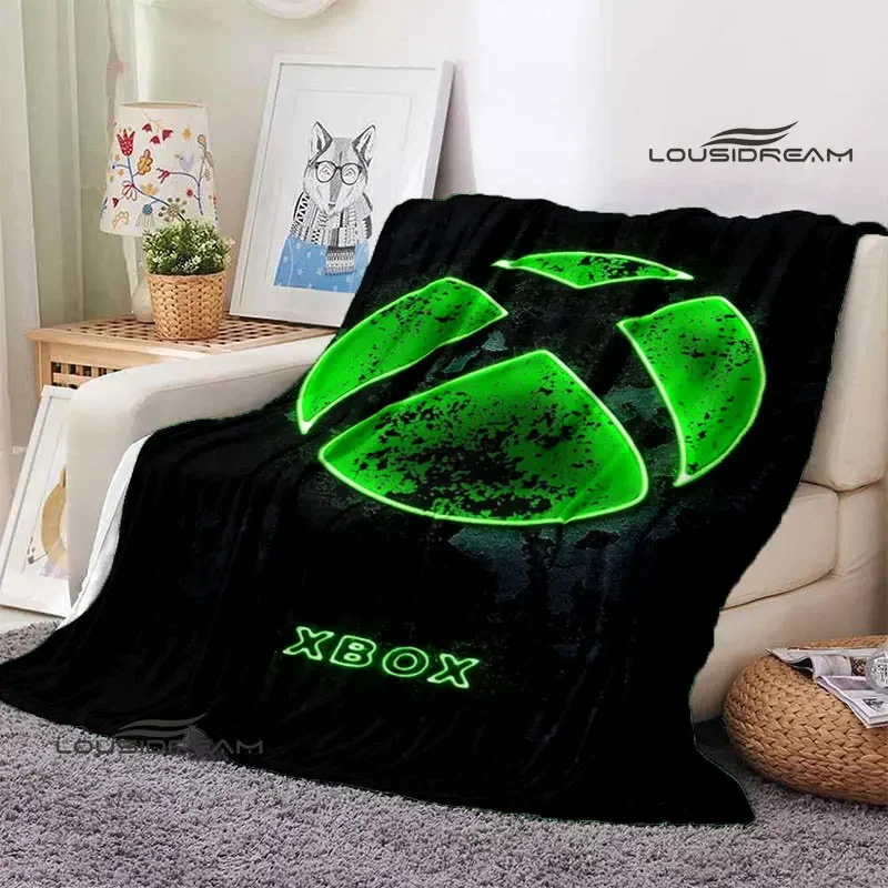 X-BOX LOGO printing blanket Flange Warm and beautiful blanket soft comfort bed blanket Home travel blanket birthday gift