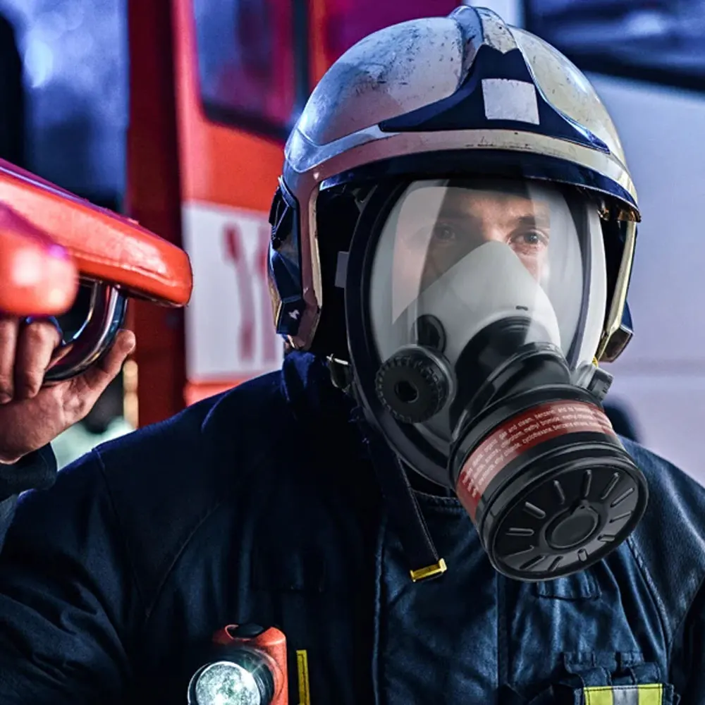 Volgelaatsmasker Gasmasker 40 mm actieve koolfilterbus Geschikt voor dampen Chemisch, spuitverf, tactisch-overleving