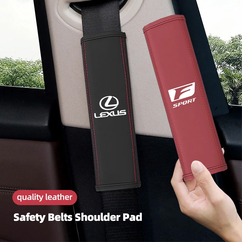 

Car Sticker 2Pcs Car Seat Belt Shoulder Cover Safety Belts Cushioning For Lexus F-SPORT ES RX NX LS UX LM LX GX LC RZ IS CT GS R