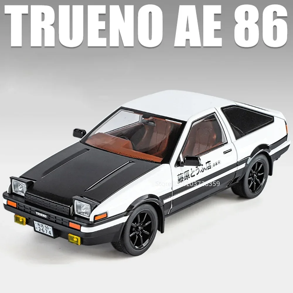 

1:18 Trueno AE86 Модель игрушечного автомобиля из сплава, литой под давлением Alphard MPV, автомобильные игрушки, звуковой свет, двери, открытая амортизация для детей, подарочные игрушки