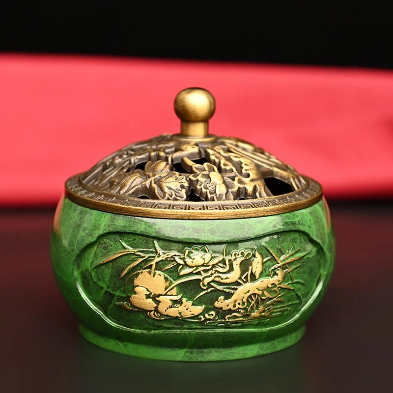 ornement-en-laiton-avec-motifs-floraux-et-d'animaux-sculptes-bruleur-d'encens-emaille-a-trois-pieds-en-bois-de-santal-pour-la-maison
