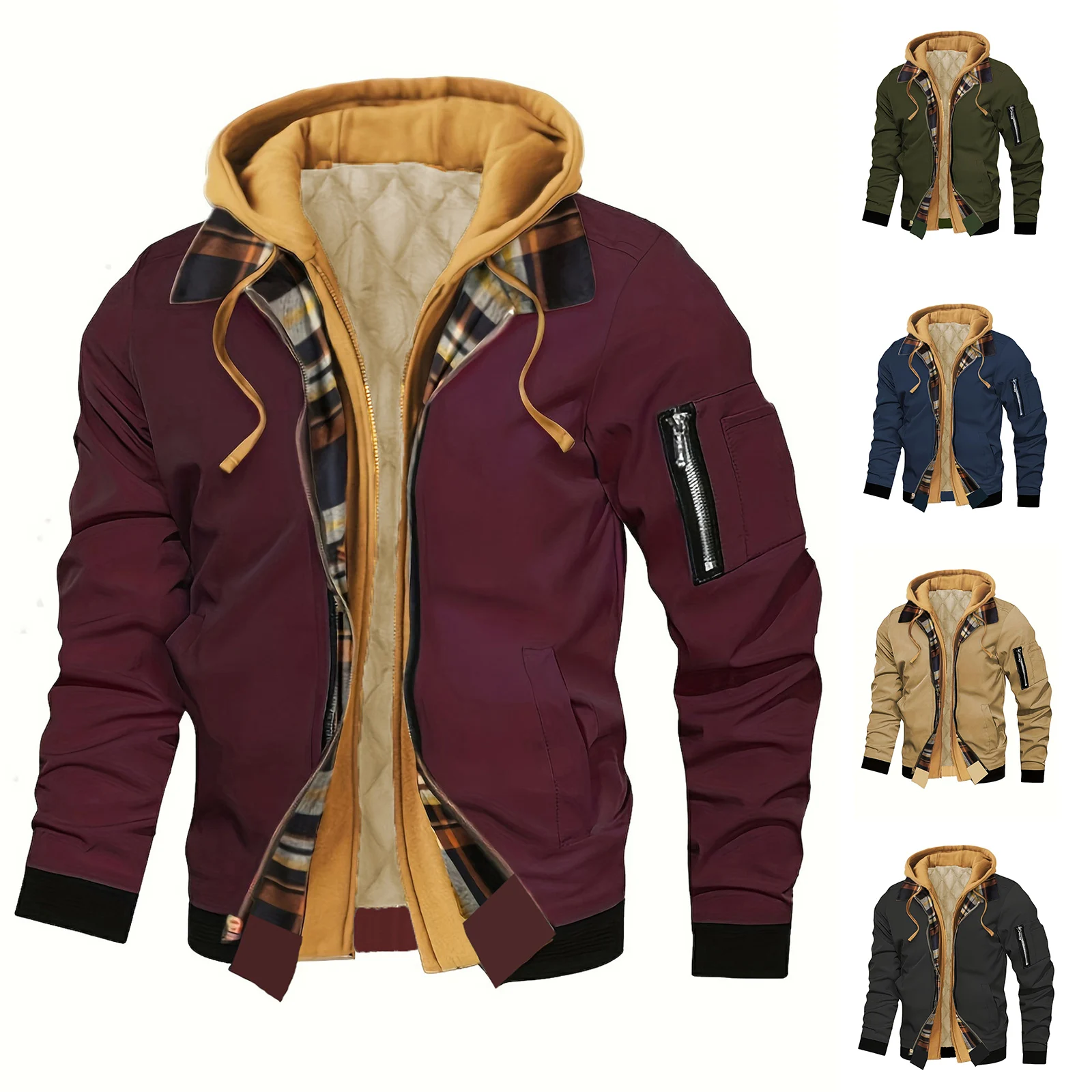 

Men'S Casual Zipper Long Sleeved Sweatshirt Fashionable Cardigan Jacket Autumn And Winter Jacket Men's Casual Jackets