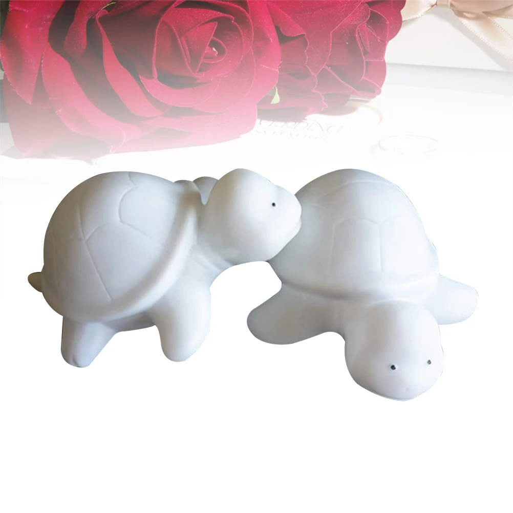 

2 Pcs Glowing Toy Turtle Night LED Operated Light Kids Small Table Lamp Shine