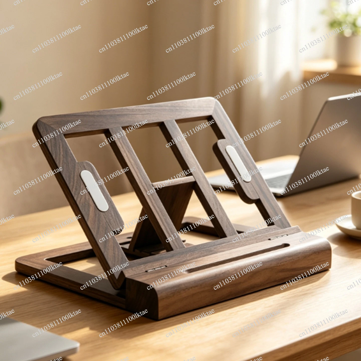 Walnut Neck Protector Folding Rack, Laptop Flat Lift Adjustment Tablet Holder