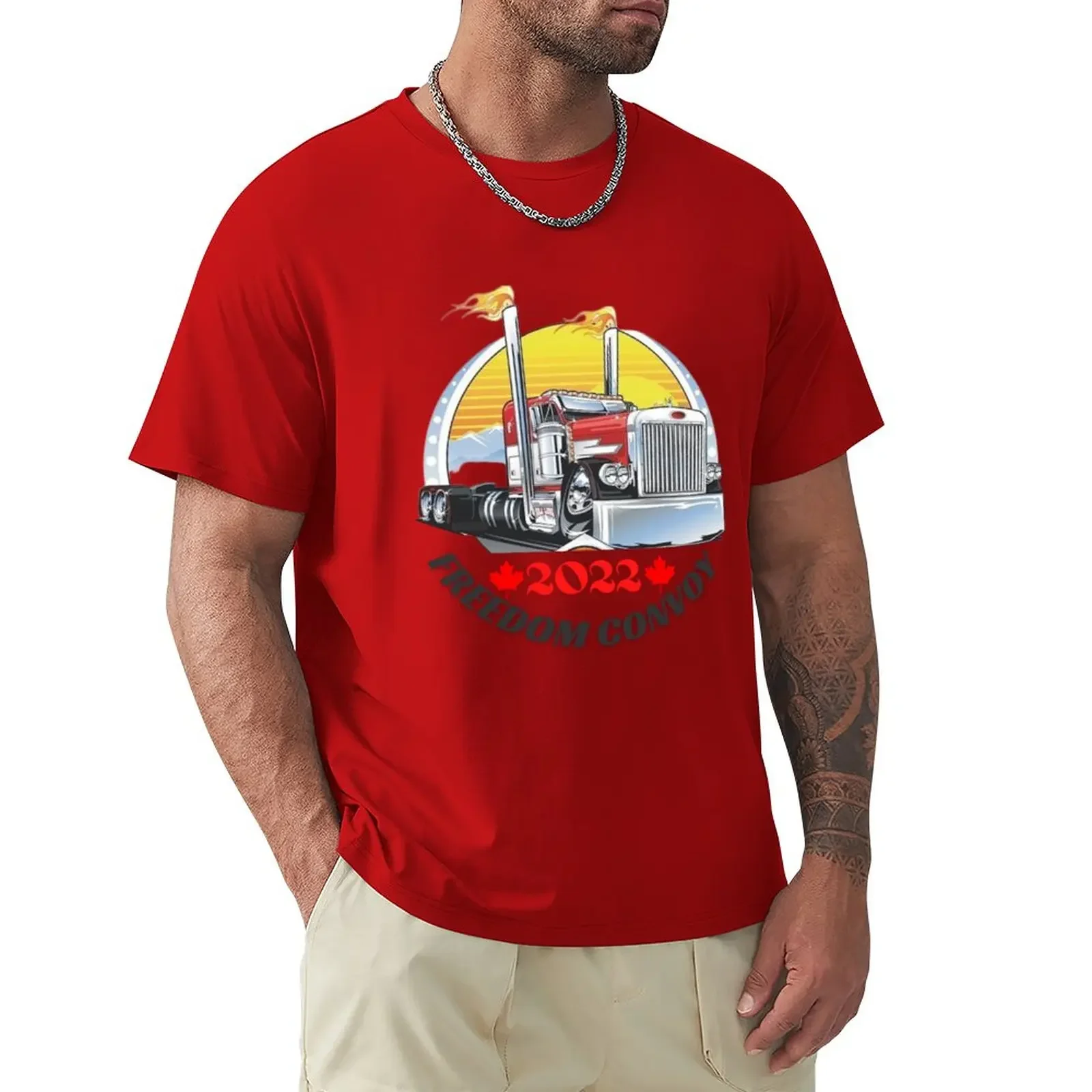 freedom convoy 2022 T-Shirt for a boy customs mens t shirts casual stylish tops customs T-shirt men