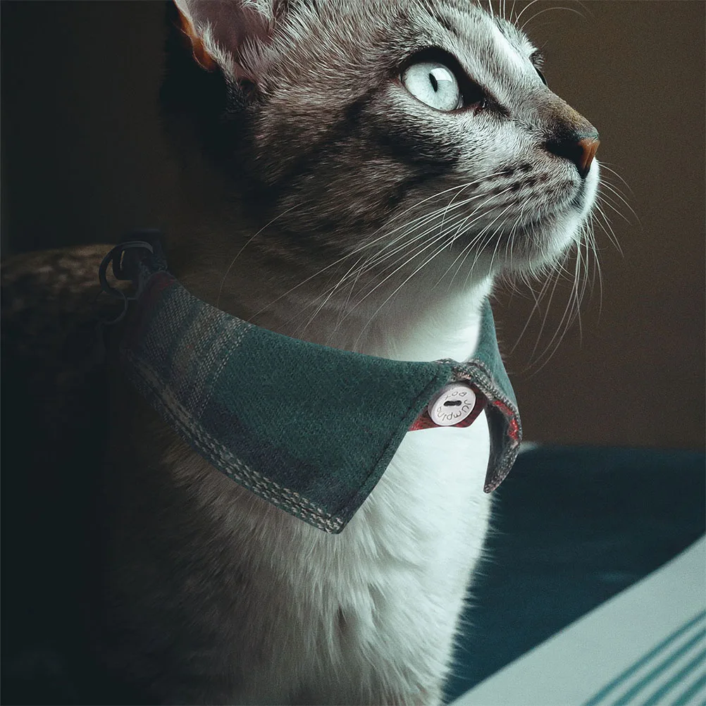 

2Pcs Cat Collar Adjustable Decorative Christmas Green Pendants Kitten Comfortable Safe Pet Neckwear Reusable Longterm Party