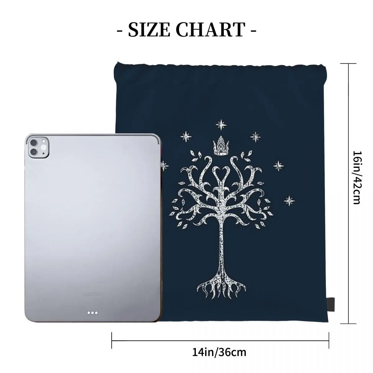 ホワイトツリークレストバックパックファッションポータブル巾着バッグスポーツバッグブックバッグ男性女性学生