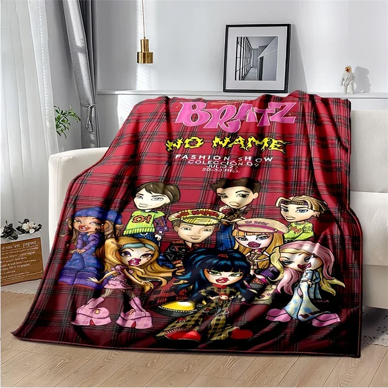 Bratz Cartoon Printed Blanket,Girl Boy Gift, Hip Hop Music Blankets for Sofa Bed Bedroom,Decke,Stragulum,Couverture,담요