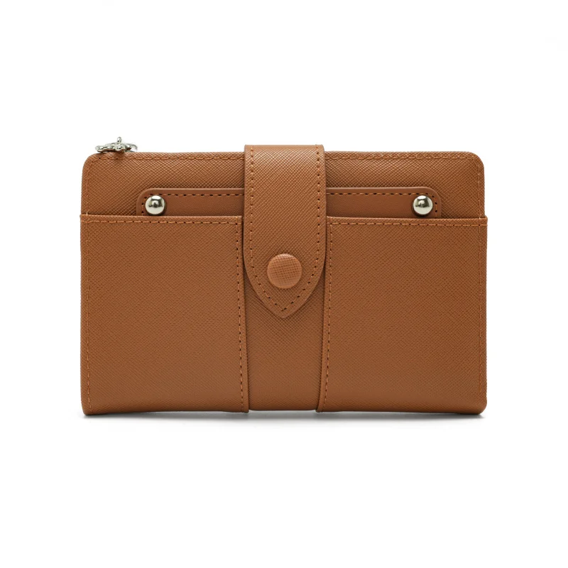 محفظة نسائية أوروبية أمريكية كلاسيكية بتصميم Ins بسيط ومتعدد الوظائف ومحفظة للعملات المعدنية بسعة كبيرة ومحفظة بفتحة متعددة للبطاقات #4
