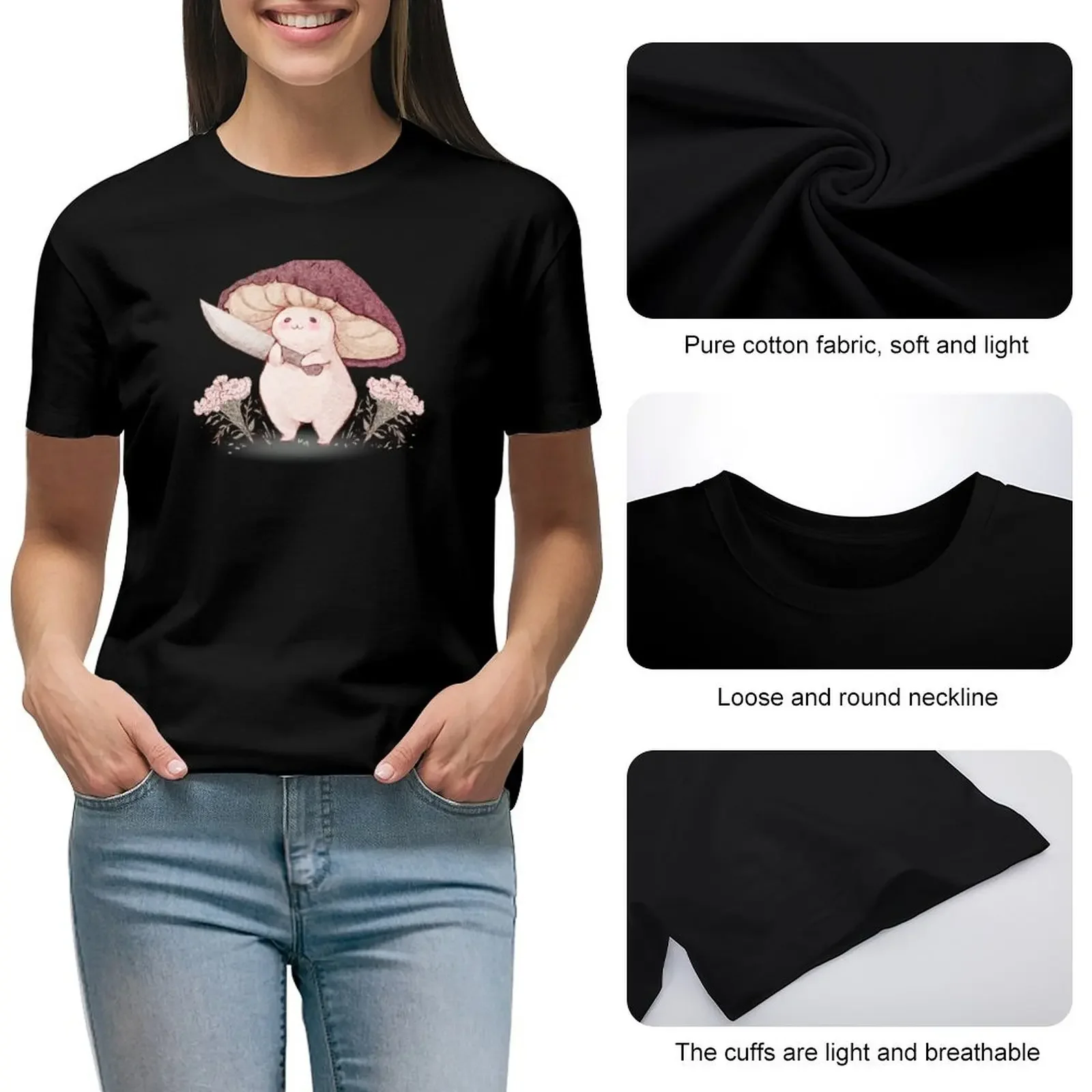 Let me see what you have little Mushroom (no text) T-Shirt new edition plus sizes customizeds western t shirts for Women
