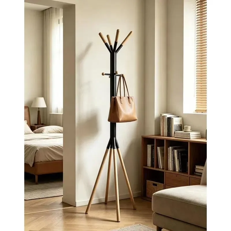 Iron Freestanding Hanger with 8 Hooks Modern Clothing Storage Rack for Bedroom Home Hotel