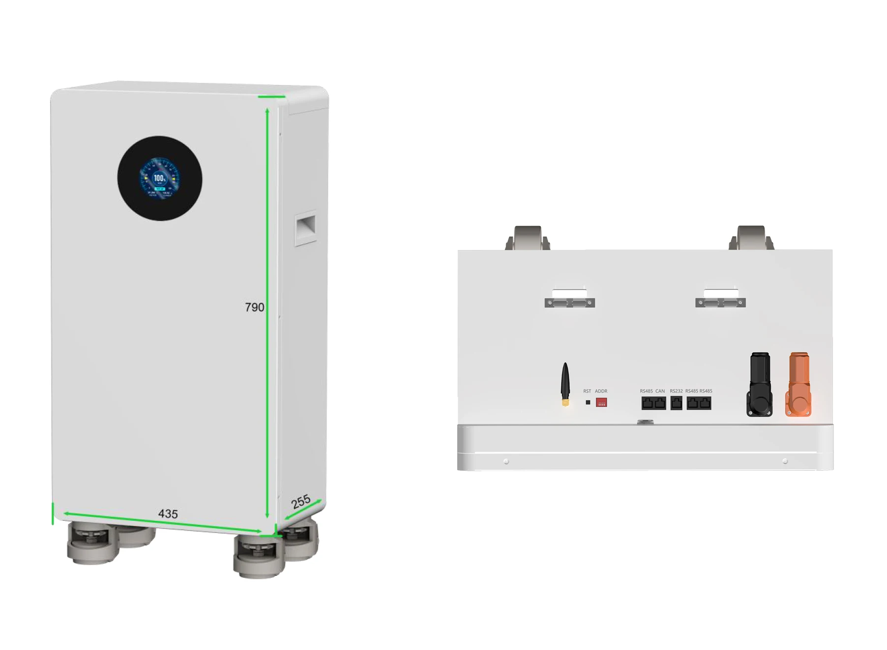 15Kva Home Energy Storage Battery 51.2V 300Ah Lifepo4 Battery 48V Touch Screen 15Kw Lithium Battery With Inverter Wheels
