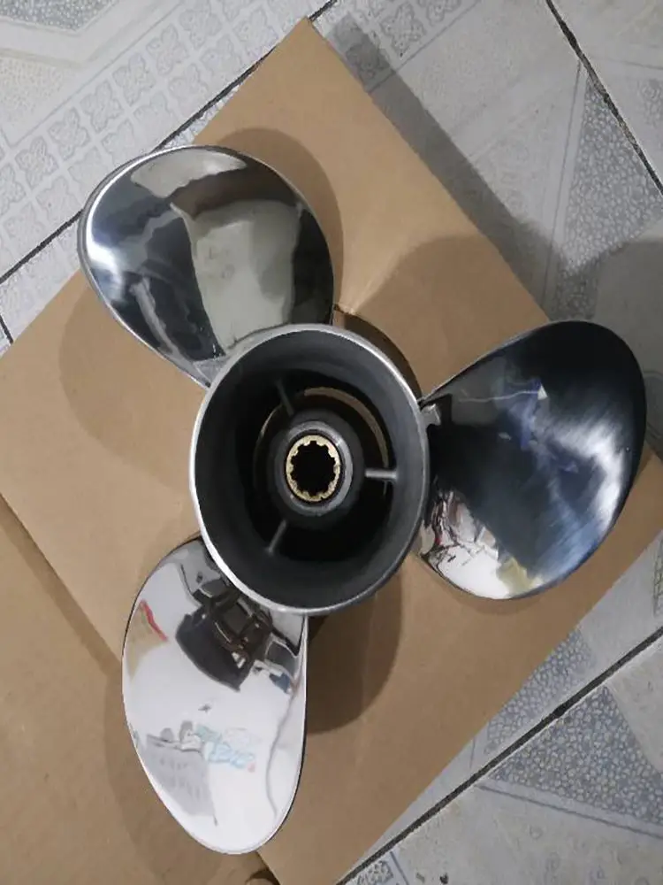 Rvs Propeller voor Yamaha pionier 25-30 HP buitenboordmotor 12 inch 9 7/8*12-F - afbeelding 2