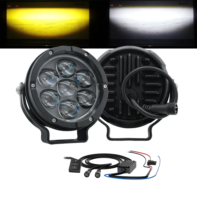 

Светодиодный дальний свет для мотоцикла, супер яркий для мотоцикла, внедорожного грузовика, трактора UTV, водонепроницаемые вспомогательные рабочие лампы для мотоцикла