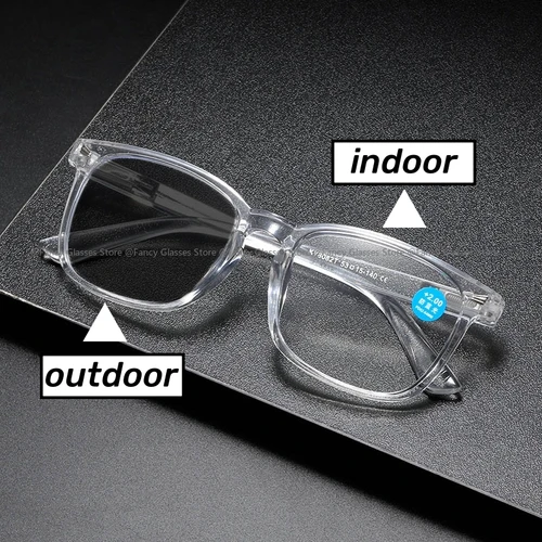 Gafas de lectura fotocromáticas cuadradas para hombre y mujer, anteojos de visión de lejos Anti-UV para viajes al aire libre, presbicia Popular para hombre 0 + 1,0 + 1,5 + 4,0