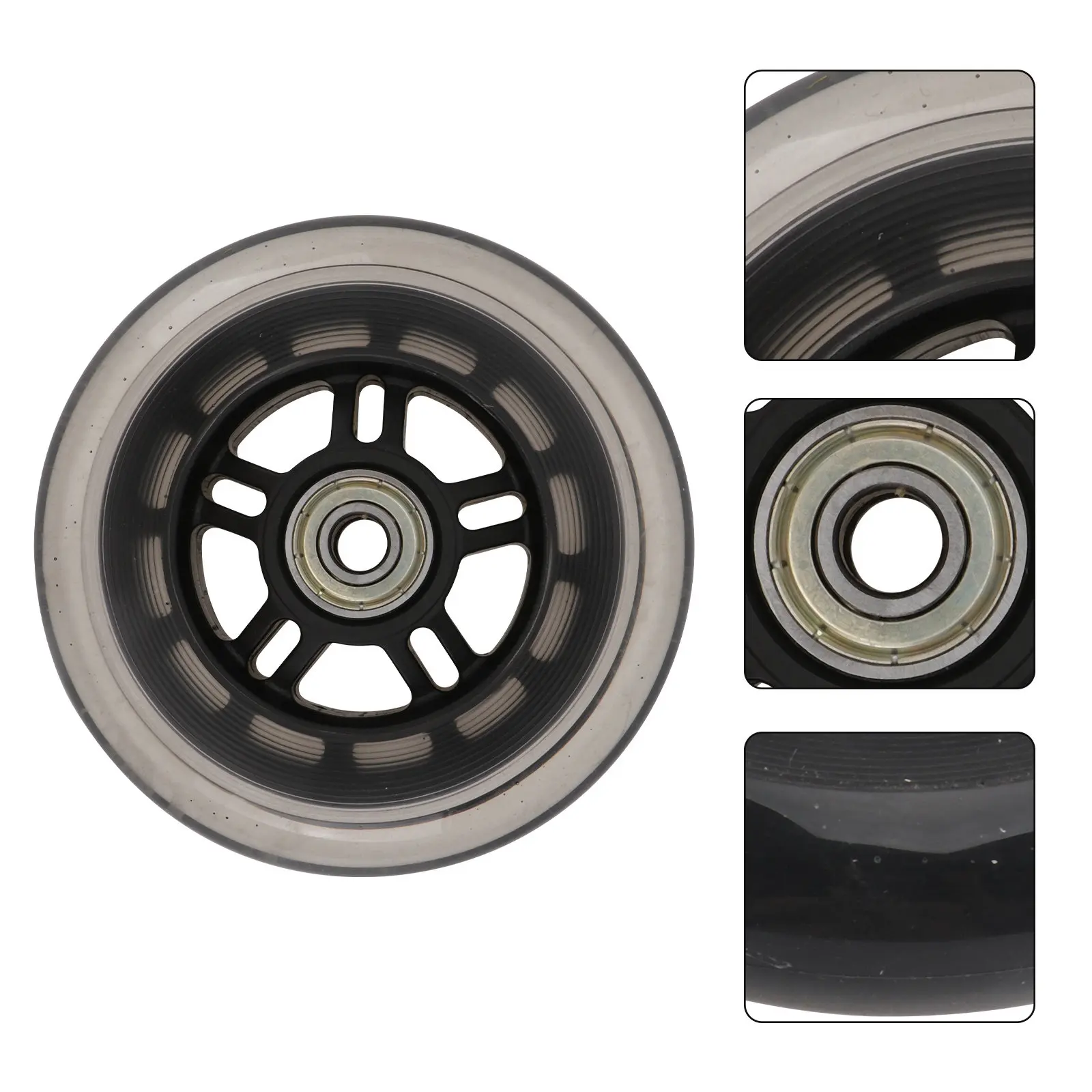 

1Pair High Performance Mute Scooter Wheels Replacement Compatible with Swing Car Luggage Suitcase Tough ABS Material Rust