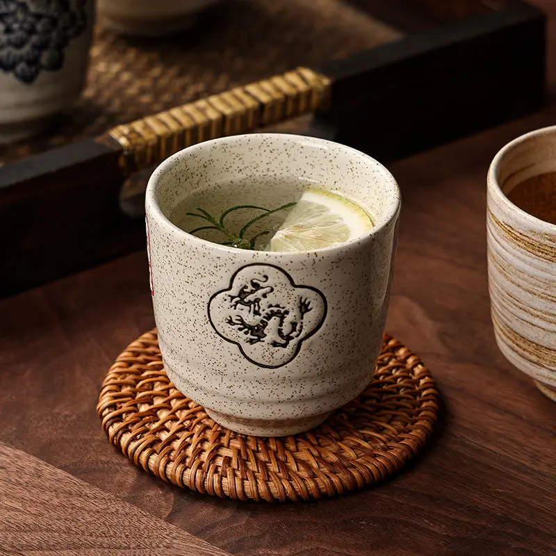 Japanischen stil Hefeng hand bemalt keramik tee tasse, wein tasse, kleine größe trinken tasse, hotel wärme-beständig verdickt hause tee