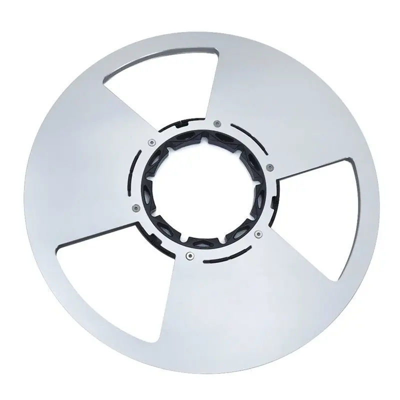 Superior Edge Polished Aluminum 10 Inch 3 Holes Empty Take Up Reel For Reel Hub For Tape Reel For Tape Recorder Sliver