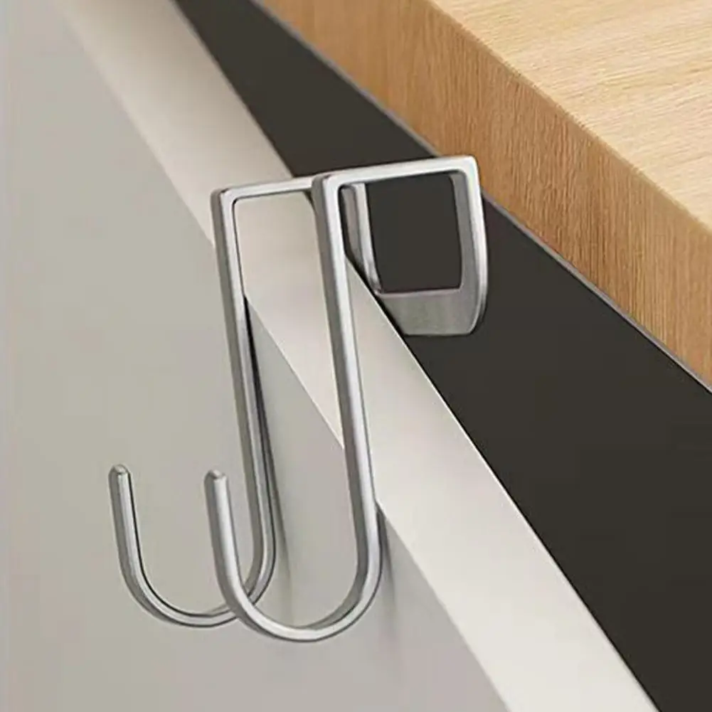 Vertical Storage Solutions Over Door Hooks Heavy Duty Stainless Steel Bunk Bed Hook No Drill Over Door Organizer for Bathroom