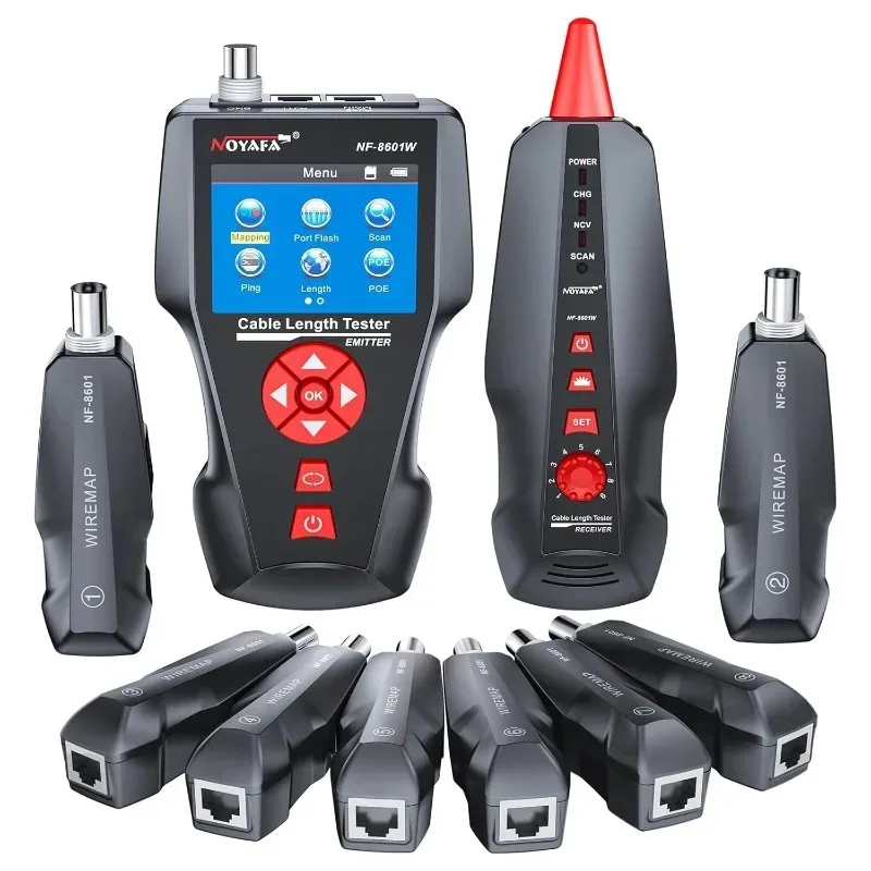 NOYAFA NF-8601W Network Cable Tester,LAN Ethernet Cable Tester RJ45 UTP STP Diagnose Tone Tracer Network Cable Length Tester