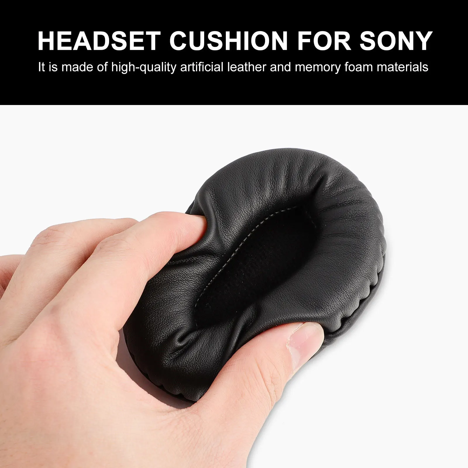 

1Pair Headset Cushion for Mdr-7506 Mdr- Artificial Memory Materials Soft Comfortable Durable Blocking Sound Long Time