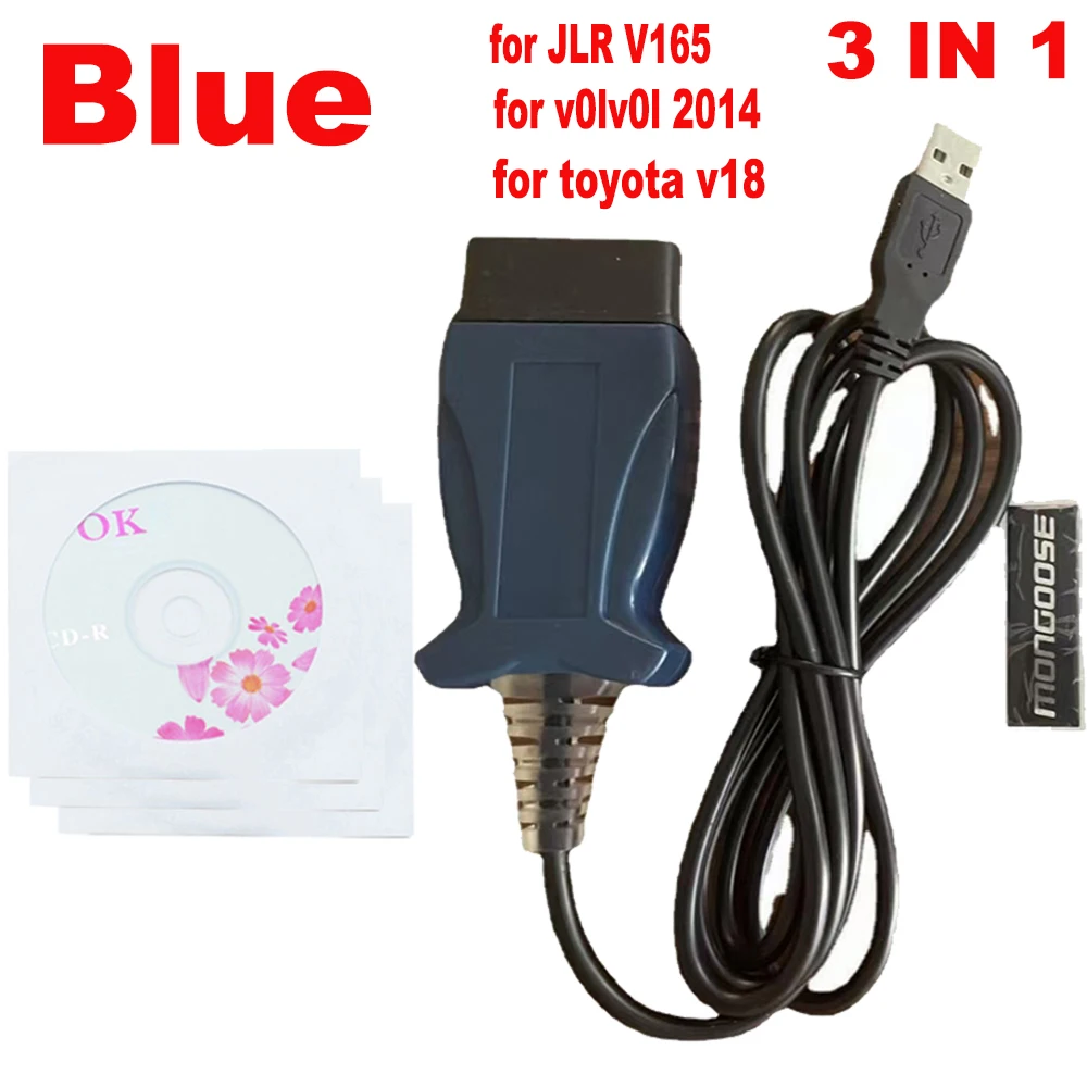 3IN1 JLR مانجوز SDD V165 J2534 كابل باسترو Win10 لجاكوار لاند روفر V0LV0L vida 2014 تويوتا obd2 الماسح الضوئي أداة تشخيصية
