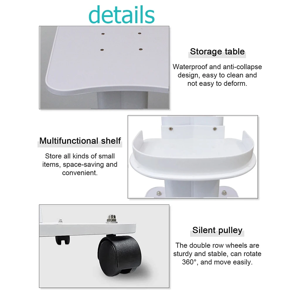 YUET WIN-Chariot Auxiliaire Multifonction avec Roues, Équipement de Salon de miles, Machine de Cosmétologue