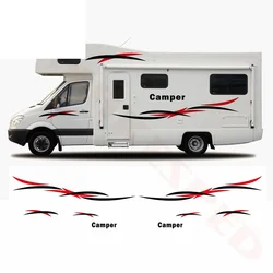 1set Motorhome Caravan Travel Trailer Camper Van Stripes Graphics KK Vinyl Kit Decals Car Stickers Auto Body Decor Decal Sticker