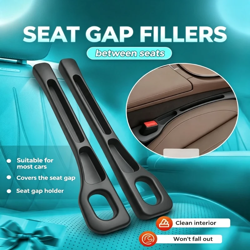 2PCS Car Storage Strips Seat Crevice Storage Box Car Seat Gap Filler Between Seats Crevice Interior Decoration Auto Accessories