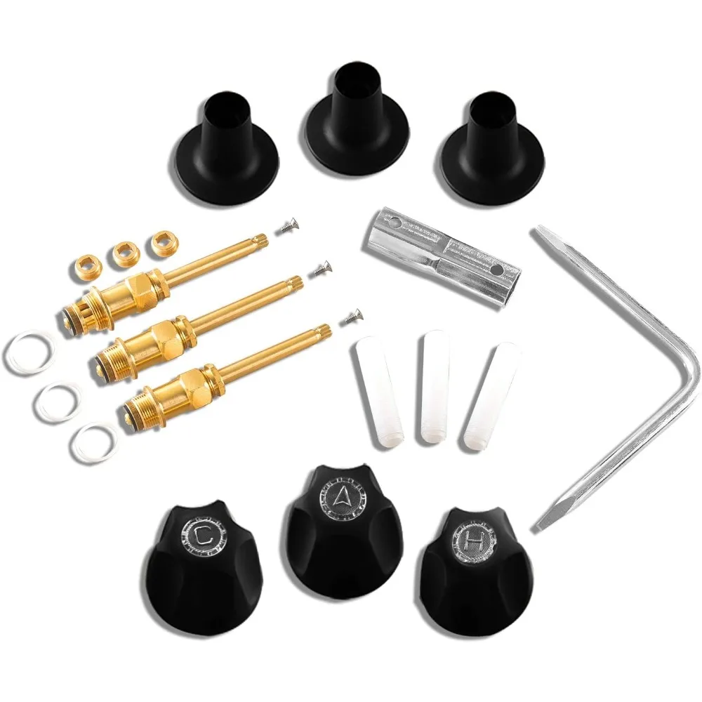 

SENTO 3-Handle Tub and Shower Trim Set for Price Pfister Faucets, Easy to Install, Durable Metal Construction, Made in MA