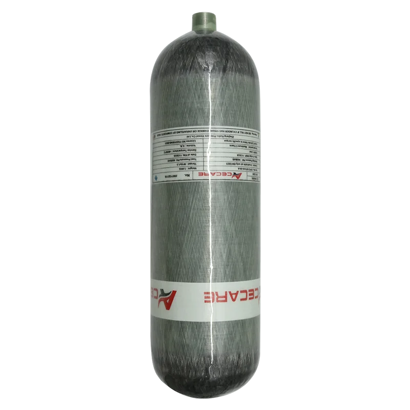 ACECARE tangki udara tekanan tinggi, silinder serat karbon 4500Psi 300bar 6,8l dengan stasiun pengisian HPA stasiun pengisian selam M18 * 1.5