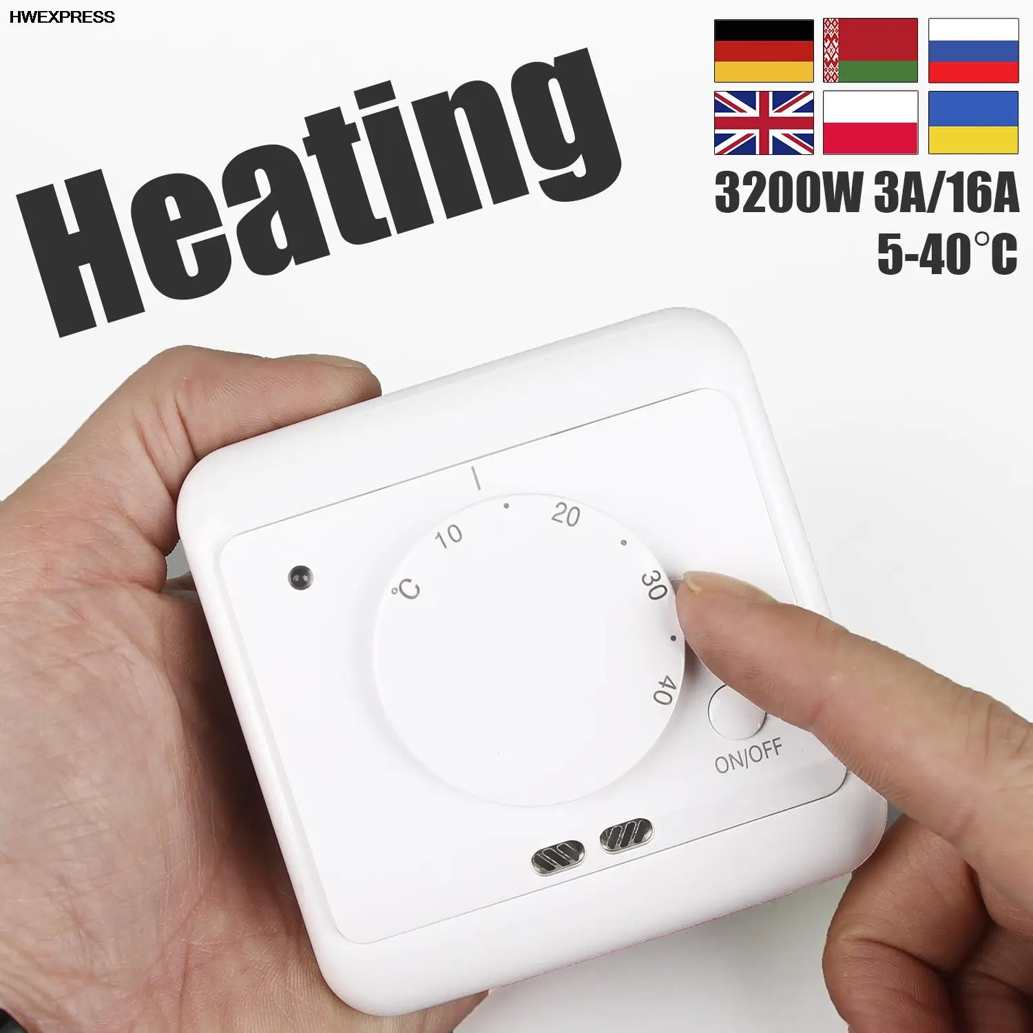 

Floor Heating Room Thermostat 16A,230V For Electric Heating