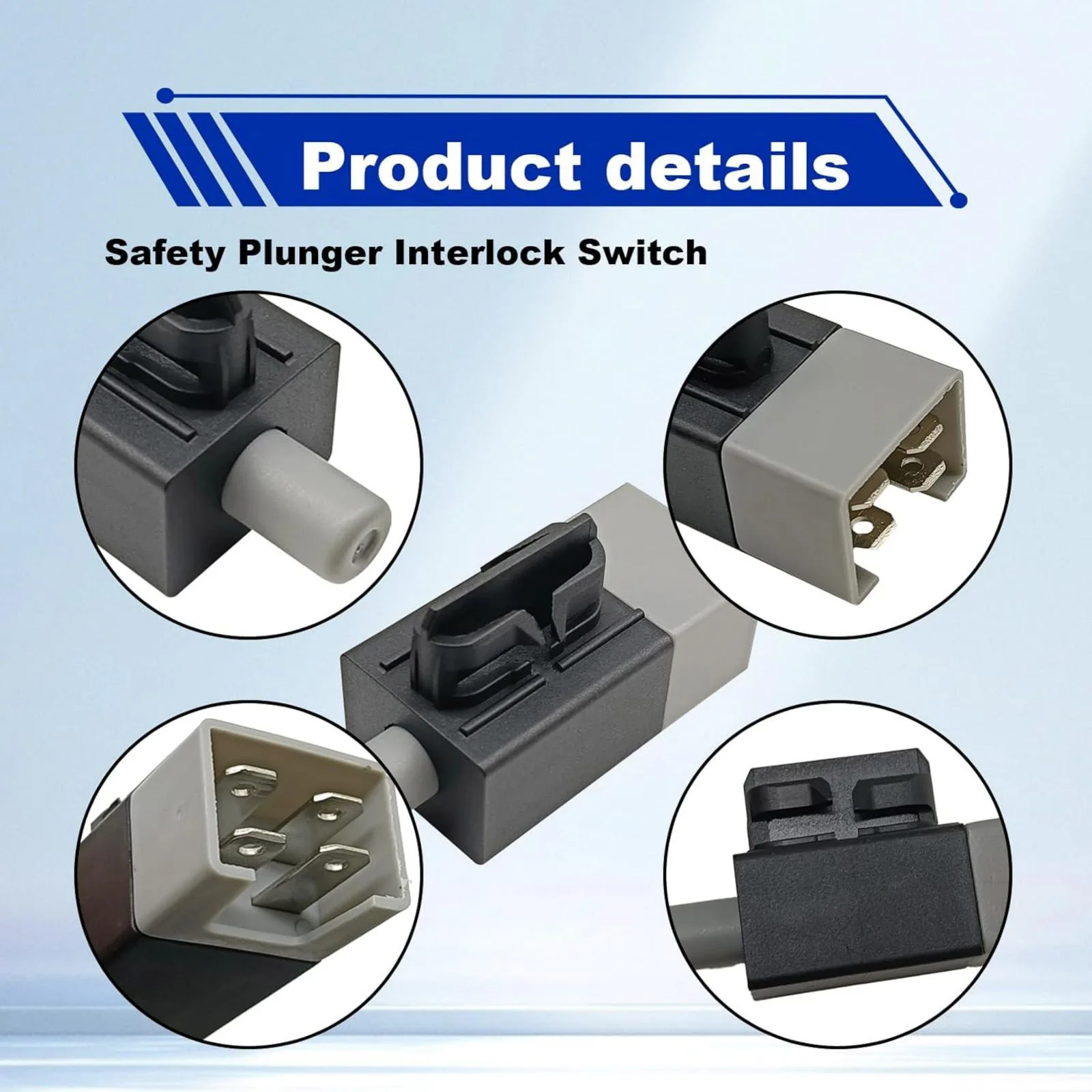 Plunger Interlock Safety Switch Compatible For John Deere Lawn Tractor Replacement GY20094 532197802 430-550