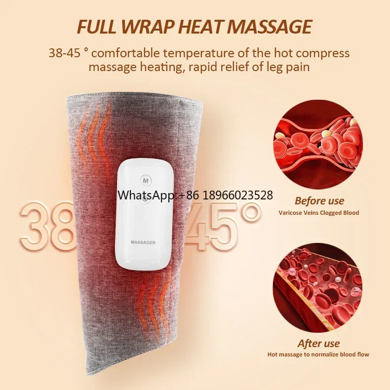 New Products Portable Leg Massager Machine Compression Massager Wireless Heating Air Compression Foot Massager