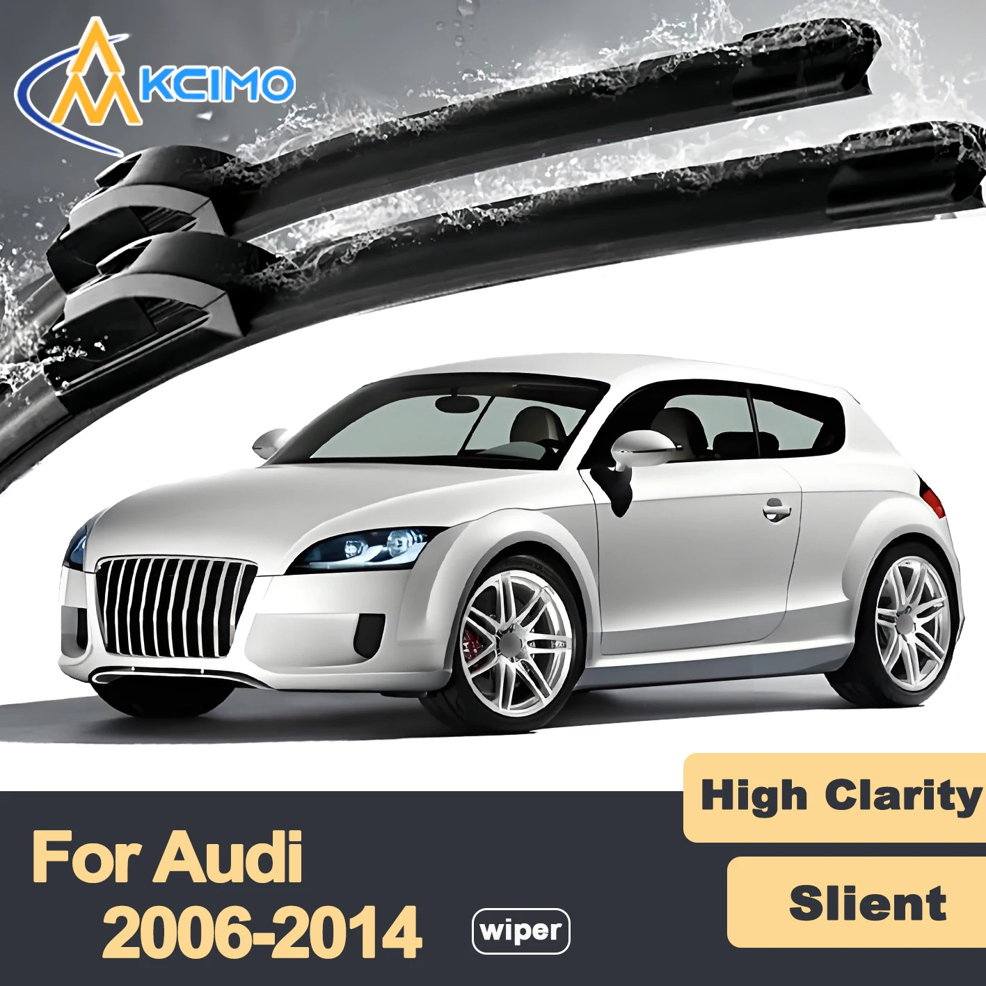

Premium Rubber Durable Silent Windshield Wiper Blades 2pcs for Audi TT Mk2 8J 2006-2014 TT RS Front Wiper Blades Set