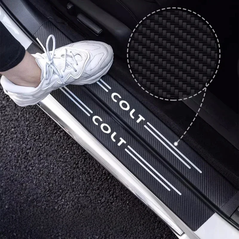 

Mitsubishi Colt Car Door Threshold Carbon Fiber Protector Sticker Door Sill Guard