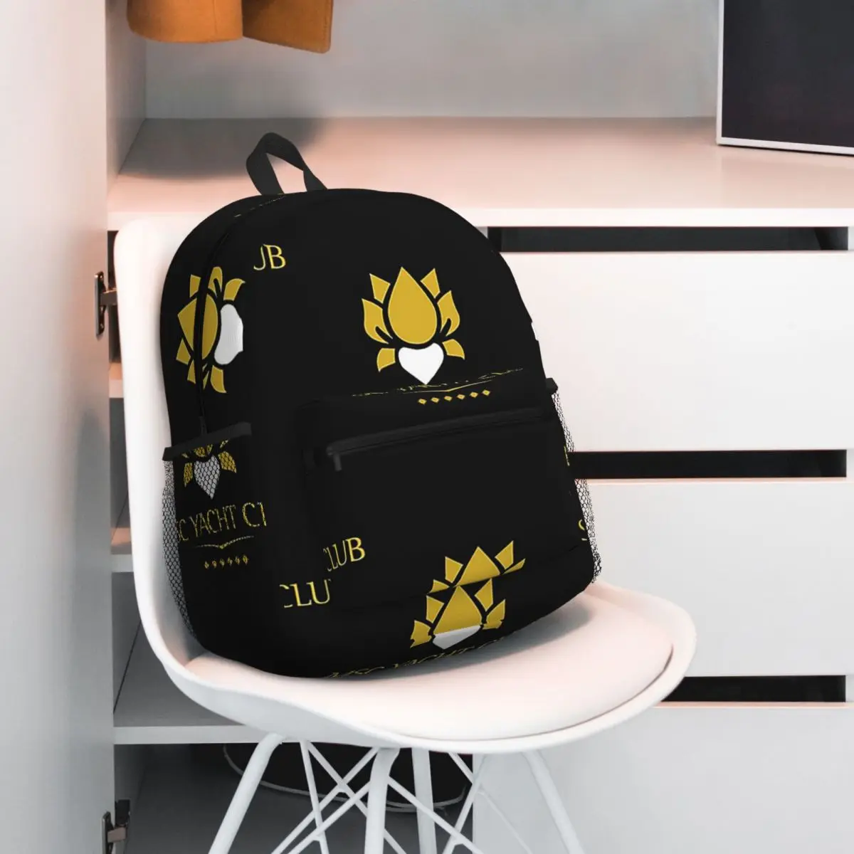 MSC Yacht Club Logo Design Cap Backpack Daypack Large Capacity Kids BookBag School Bag Shoulder Bags for Men Women