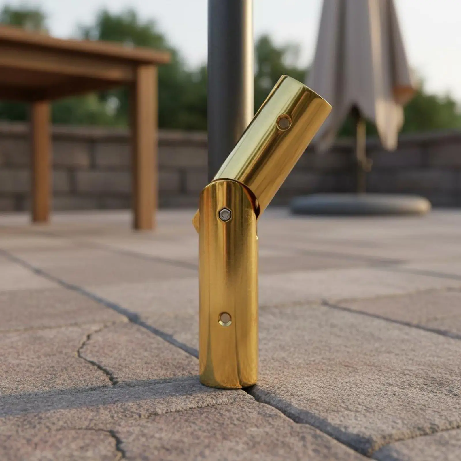 Zinc Alloy Fitting Umbrella Joint Replacement Gold Elbow Outdoor Attachment for Patio Umbrella Support and Repair