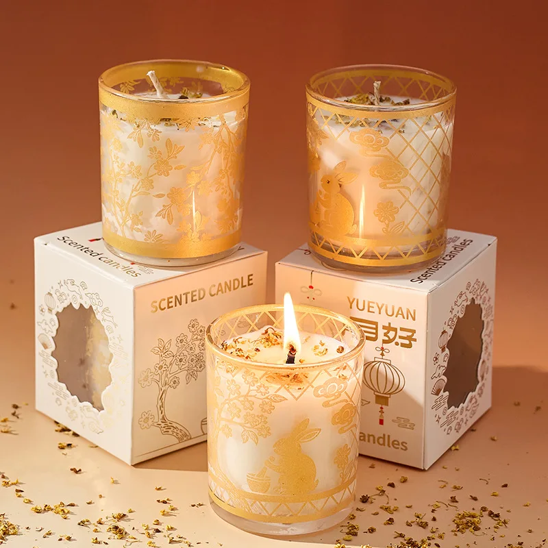 Mid-Autumn Festival Osmanthus Fragrance Candle Cup Home Decoration Lasting Fragrance