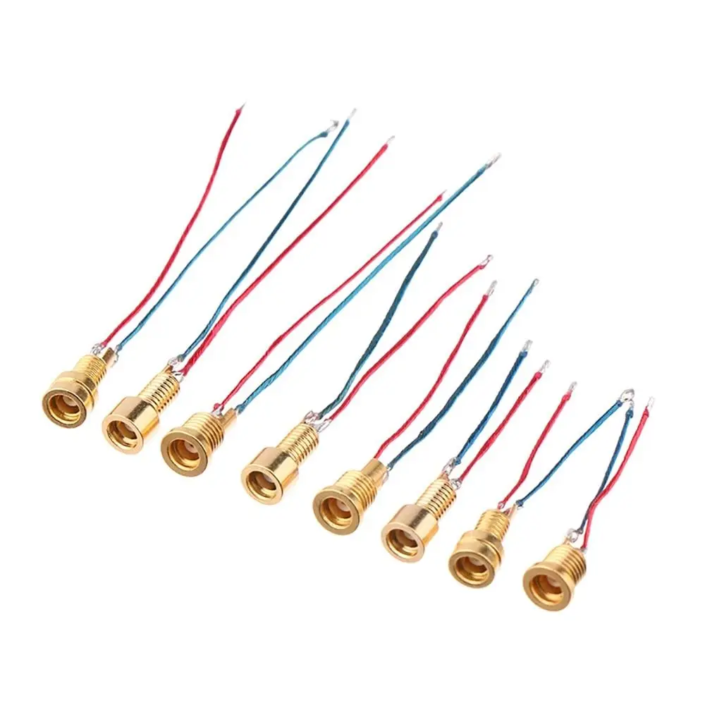 1Pcs Pure Copper Gold-Plated MMCX Female Socket With Soldering Wires Universal Audio Pin Socket Built-in Threaded Nut Holder